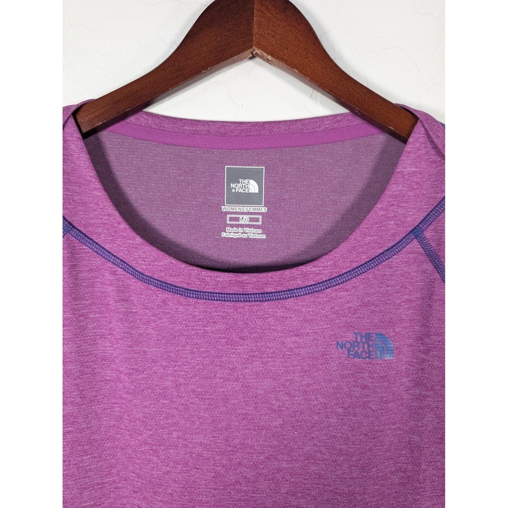 The North Face Shirt Womens Large‎ Purple FlashDry Short Sleeve Athletic Running - Picture 3 of 11
